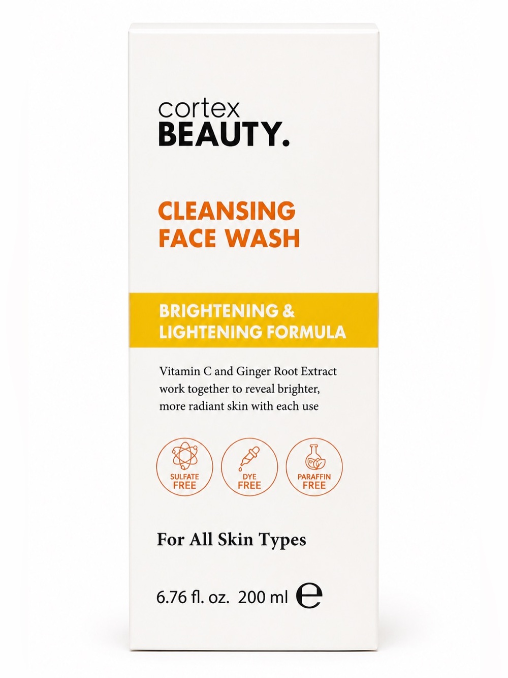 Cortex Beauty Cleansing Face Wash Brightening & Lightening Formula 6.76fl oz NIB